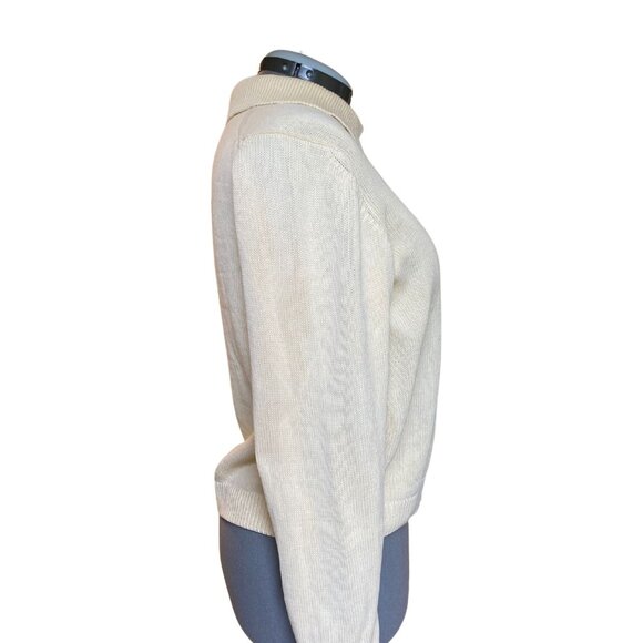 Butter yellow cardigan with collar - Picture 3 of 5